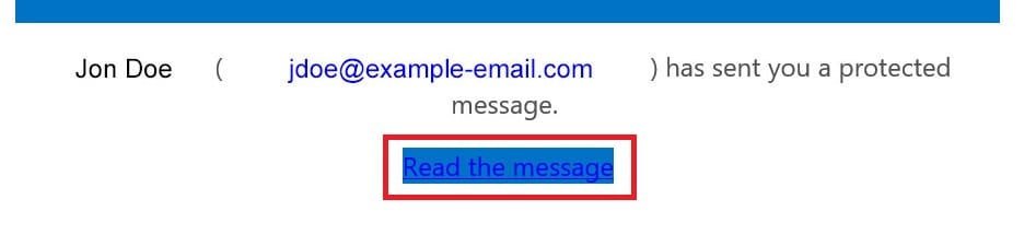 email phishing example screenshot