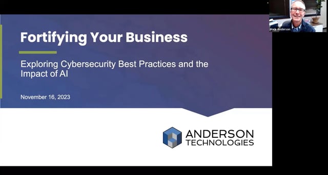 Video still from Fortifying Your Business webinar